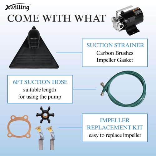 120V Electric Water Transfer Pump 330 GPH With ON/OFF Switch for pools - color: Black_switch