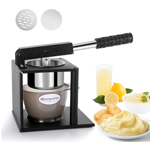Moogiantgo Potato Ricer Masher with 2 Interchangeable Discs, Citrus Juicer