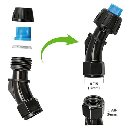 SideKing 14mm Sprayer Nozzle Tips for Battery Powered Sprayer, 5 Adjustable Replacement Nozzle Tips with Leak-Proof O-Rings, Agricultural Backpack Sprayer Accessories
