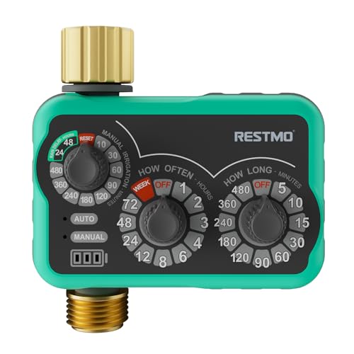 RESTMO 3-Dial Analog Sprinkler Timer, Mechnical Water Timer for Outdoor - size: Mechnical-1 Zone