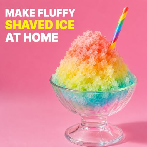 Shaved Ice Machine，Electric Crusher, Home Snow Cone Machine，2 Ice Molds