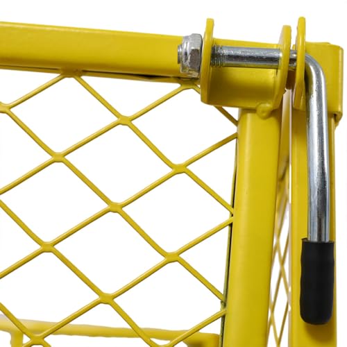Steel Garden Cart, 550 lbs Capacity Heavy Duty Garden Wagons with Removable Steel Mesh, Sides to Convert Into Flatbed, Folding Utility Heavy Duty Wagons Carts for Yard, Garden, Farm,Yellow
