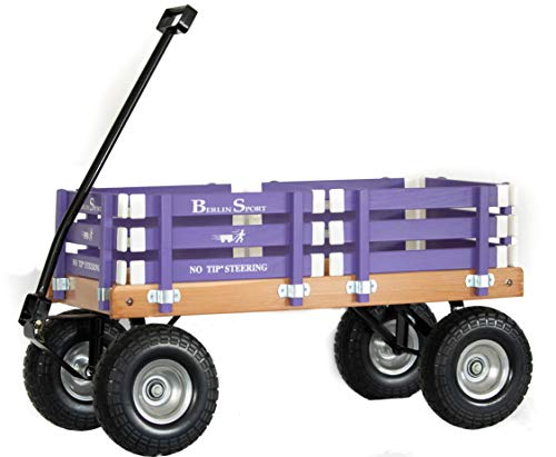 Berlin Flyer Sport Wagon - Model F410 - Amish Made in Ohio, USA - 10" No-Flat Tires (Purple) - color: Purple