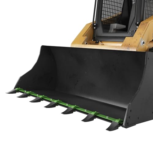 60" Heavy Duty Bucket Tooth Bar, 4560 LBS Bolt-On Loader Attachment - size: 60'' - Green