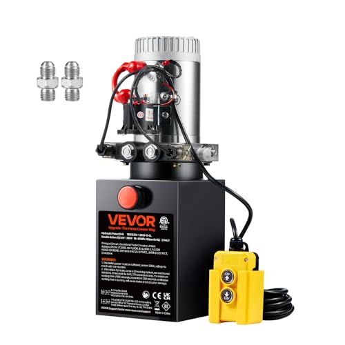 VEVOR 6 Quart Hydraulic Power Unit DC12V 1.6KW Double Acting Hydraulic Pump - size: 6 Quart, style: Double Acting
