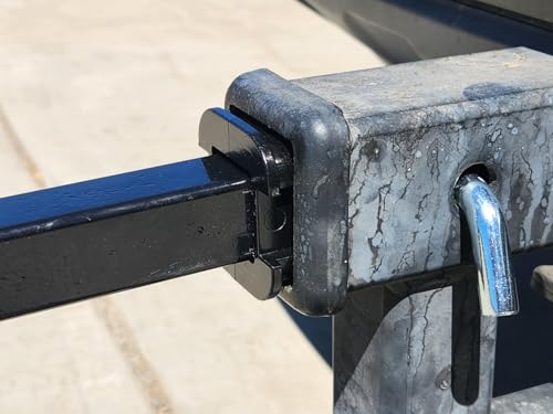 2 Inch to 1-1/4 Inch Metal Trailer Hitch Receiver Adapter Sleeve Converter for Bike Rack, (Black, from 2" to 1-1/4" Receiver)