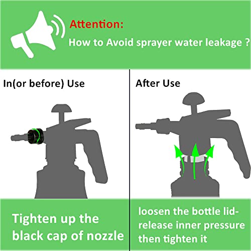 2 Pack Handheld Pump Sprayer, Garden Pressure Water Spray Bottle - color: 1.5L-Grey-2PCS