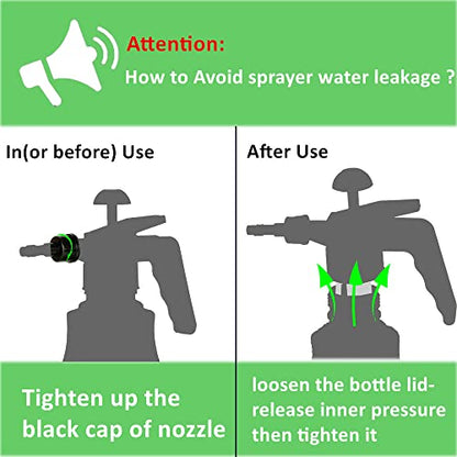 2 Pack Handheld Pump Sprayer, Garden Pressure Water Spray Bottle - color: 1.5L-Grey-2PCS