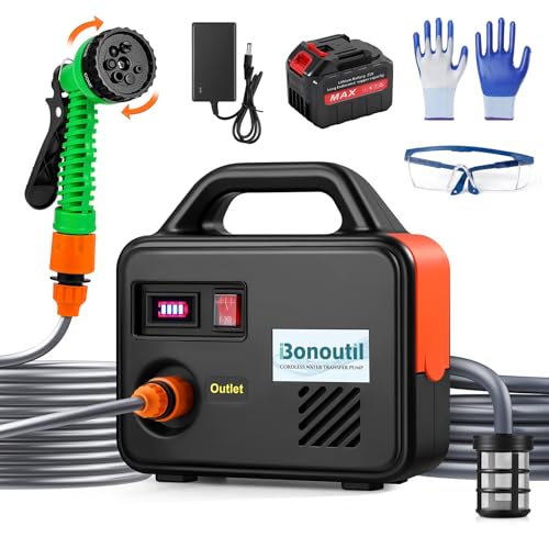 21V Battery Powered Water Pump 240GPH Cordless Water Transfer Pump
