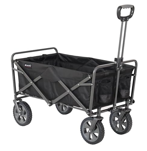 Mac Sports Collapsible Folding Outdoor Utility Wagon, Black - color: Black