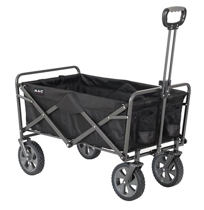Mac Sports Collapsible Folding Outdoor Utility Wagon, Black - color: Black