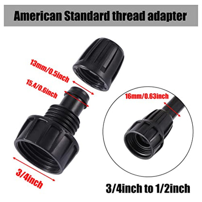 16 Pcs 1/2 inch Tubing Irrigation Fittings Kit,Anti-Drip Connectors - size: 1/2 inch Irrigation Fittings kit