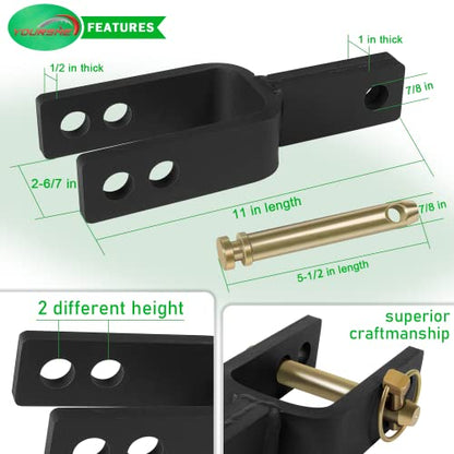 Versatile Quick Hitch Adapter Used to Adjust Top Link Bracket Movements Fit for Category 1 3-Point Quick Hitch
