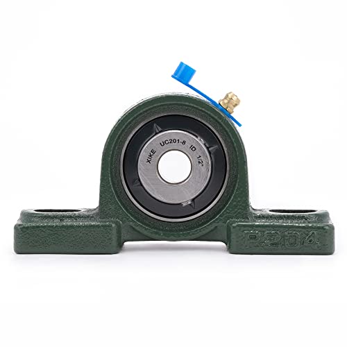 XIKE 2 Pcs UCP201-8 Bore 1/2" Pillow Block Mounted Ball Bearings. - size: UCP201-8 Bore 1/2"