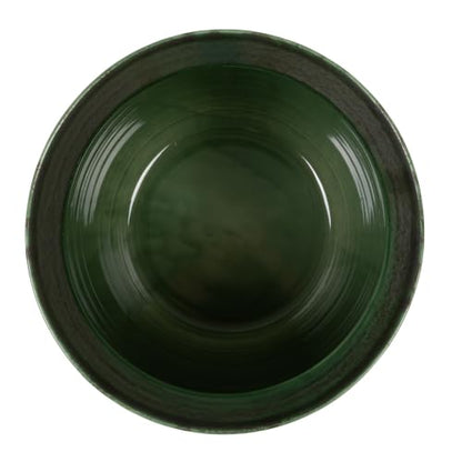 Creative Co-Op Textured Stoneware Planter, Green - color: Matte Green