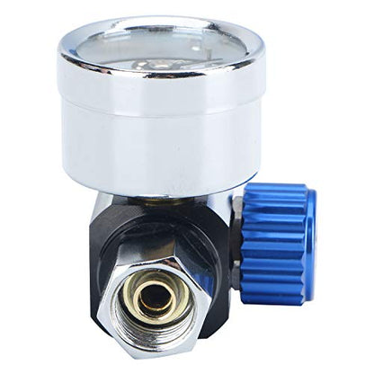 1/4"-NPT Air Pressure Regulator Kit, Air Adjusting Valve Regulator with Gauge for Spray Guns and Pnuematic Tools