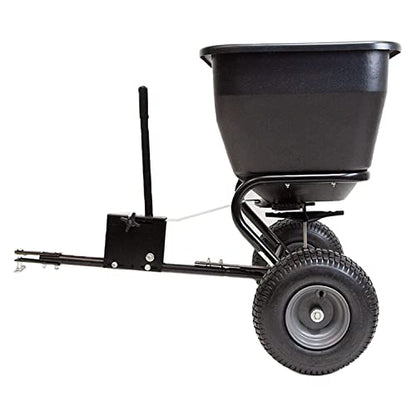 Brinly BS36BH-A Tow Behind Broadcast Spreader with Universal Hitch, 175 lb.+ -Flat Black - color: Flat Black
