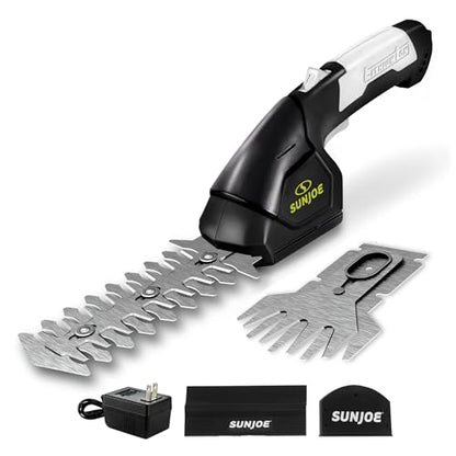 Sun Joe Cordless 2-in-1 Grass Shear Hedge Trimmer, 7.2V, 4in/6in Blade