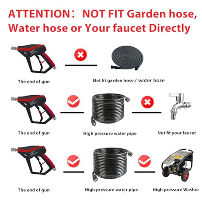 Sooprinse Pressure Washer Gun with Foam Cannon Snow Foam Lance, Short Pressure Washer Gun with Foam Cannon with 1/4 Inch Quick Connector, Power Washer Foam Blaster with Car Wash Mitt, 4000 PSI,1 Liter - color: Black +Green