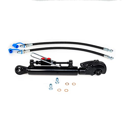 Hydraulic Top Link Cat. 1 + 1 Catch Hook 17 15/16" - 24 7/32" Locking Block Hoses Stroke 6 5/16"