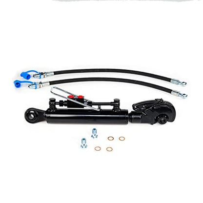 Hydraulic Top Link Cat. 1 + 1 Catch Hook 17 15/16" - 24 7/32" Locking Block Hoses Stroke 6 5/16"