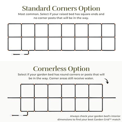 Garden Grid 2x4 | Irrigation System for Garden Beds | Prebuilt, Cornerless - size: 2x4, style: Cornerless
