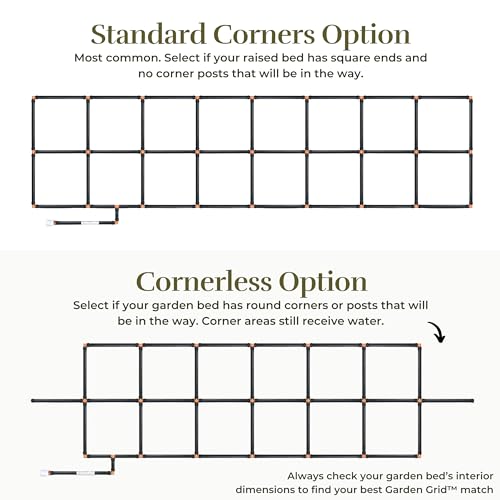 Garden Grid 3x6 | Watering System for Raised Garden Bed | Cornerless - size: 3x6, style: Cornerless