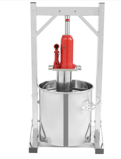 3.2 Gal/12L Fruit Wine Press, Hydraulic Jack Juicer with Basket for Cider