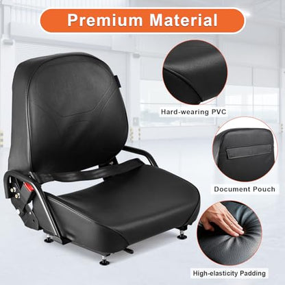 Universal Forklift Seat, Go-kart Seat, Curved Back, Retractable Safety Belt