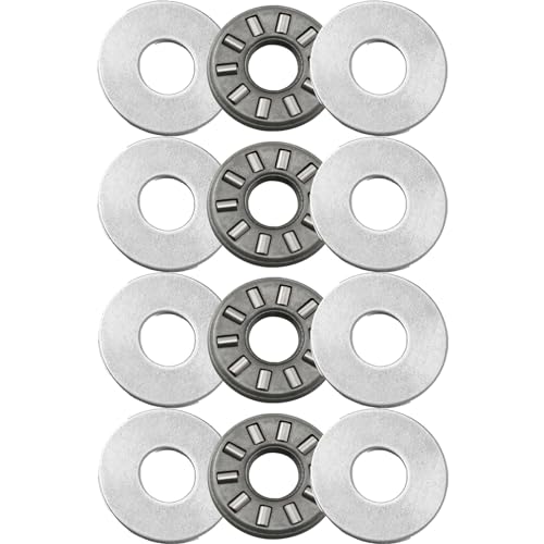 4 Sets NTA411+2TRA, Thrust Needle Roller Bearings, ID 1/4", OD 11/16" - size: NTA411+2TRA