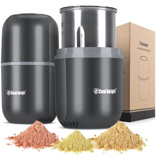 COOL KNIGHT Electric Herb Grinder, Fast Grinding, 120g Large Capacity - color: Grey 2