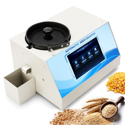 CGOLDENWALL Automatic Multi-functions Touchscreen Seeds Counter Machine With Data Storage, Adjustable Speed/Brightness, High Precision Counting for Various Shapes Cereals Seeds (Clearance Adjustment)