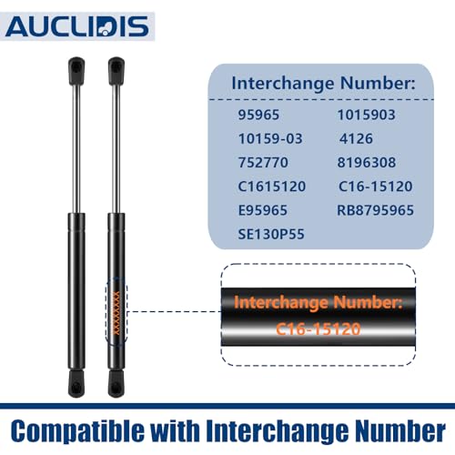 10159-03 C16-15120 13 inch 55lb/245N Gas Strut Shock Spring Lift Support for Leer Camper Shell Truck Topper Cap Canopy Door Window Toolbox Snugtop Struts Replacement Parts, 4126, Set of 2 by AUCLIDIS - size: 13in/55lb
