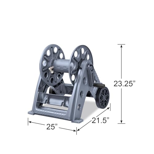 Liberty Basics 514-G Two Wheel Resin Hose Cart, Gray