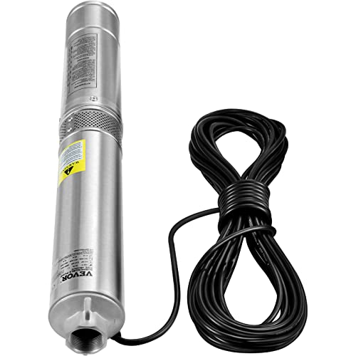 VEVOR Deep Well Submersible Pump 1 HP 230V/60Hz 37 GPM Flow 207 ft Head - style: 1HP/230V