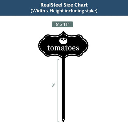 RealSteel Metal Seed & Plant Markers – Elegant Indoor & Outdoor Garden Stakes – Durable Herb, Vegetable & Fruit Plant Labels for Pots, Raised Beds & Greenhouse – Farmhouse Garden Gift - (Cilantro) - style: CILANTRO