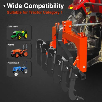 3-Point Quick Hitch with 2" Receiver, Orange - color: Orange