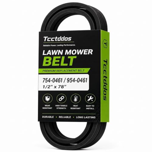 754-0461 954-0461 Mower Drive Belt 1/2" x 78" Fit for MTD Cub Cadet | Replaces LT1045, LT1046, LT1050, LT1042, GT1554 and SLT1554; Fits 754-04165 and 954-04165. - size: 78"L x 0.5"W