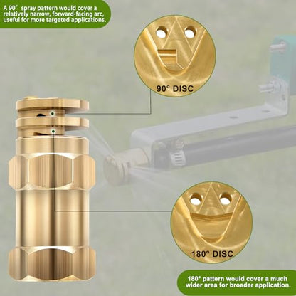 6542-1FBA Boomless Spray Nozzle 1/2" FPT #20, 90° 180° Caps 5.9GPM 40PSI