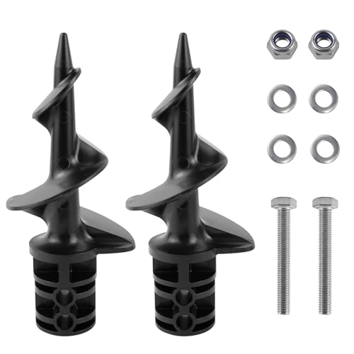 2 Pack Dock Sand Auger Fit for PVC Pipe Sand Bar Anchor,Dock Pole Auger Fit for to 2-inch Outer Diameter Aluminum Dock Columns (1.73ID or 1.790ID)(with Screw)