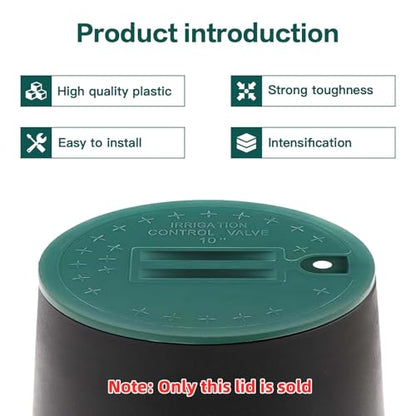 2 Pcs 10 inch Valve Box Cover,valve box cover,Sprinkler Valve Box CoverLid Replacement for Sprinkler System Irrigation Circular Valve Box Lid, Valve Box Cover Lid (10 inch)