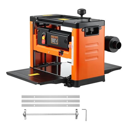 VEVOR 13-Inch Thickness Planer Three-Blade Power Benchtop Planer 2000W - color: Single Speed 3 Blade