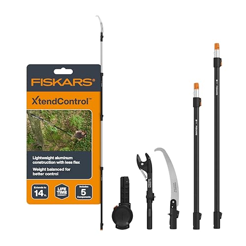 Fiskars 3-14 Ft XtendControl Extendable Pole Saw & Tree Pruner Modular Set - style: 14' Pruner Saw Kit