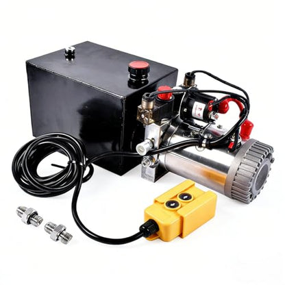 8 Quart Double Acting Hydraulic Power Unit 3200 PSI, 12V DC - color: Double Acting, size: 8 Quart