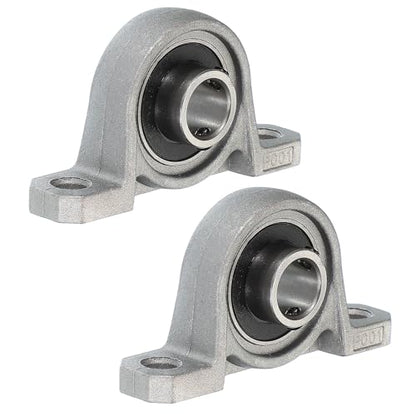 PATIKIL Pillow Block Bearing 7/16" / 12mm Bore, 2 Pcs Vertical Zinc Alloy Steel Mounted Flange Pillow Block Self Alignment Insert Bearings Bore Ball Housing for Machinery Power Agriculture - size: 7/16"