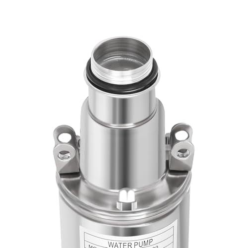Deep Well Submersible Pump, DC 12V 180W Solar Stainless Steel Water Pump 4500R/Min Farm Ranch Irrigation Deep Well Pumps for Fishing Boat Fish Pond Agricultural Irrigation
