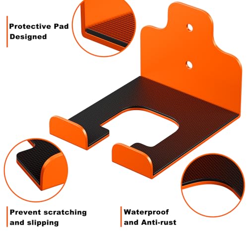 JNIHEEP Garage Organizer Trimmer Rack,Garden Power Tool Hanger,3Pack,Orange - color: Orange 3 Packs