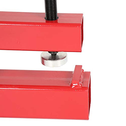 Clamp On Trailer Hitch 2" Receiver Ball Mount Bobcat Deere Tractor Bucket Red