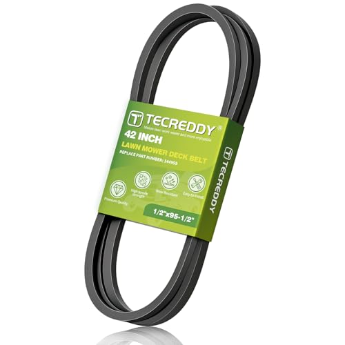 144959 Mower Deck Belt for Craftsman 42 Inch 532144959 LT1000 LT2000 DLT3000 DYT4000 Husqvarna Poulan AYP Ariens Riding Lawn Mower, 1/2" X 95.5" - size: 95.5"L x 0.5"W
