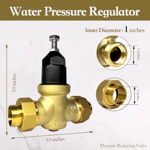 Pressure Reducing Valve 1 inch, Water Pressure Regulator for Home